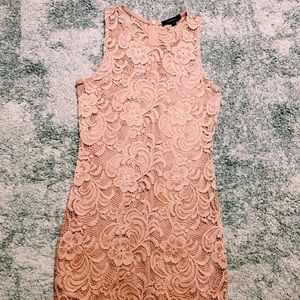 Pink lace dress